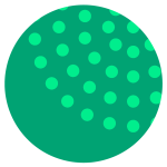 green patterned circle