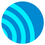 blue patterned circle