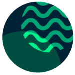 Green wave circle icon