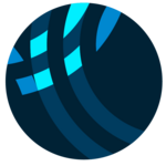 Blue striped circle icon