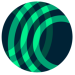 Green striped circle icon