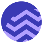 Purple circle with mountain pattern